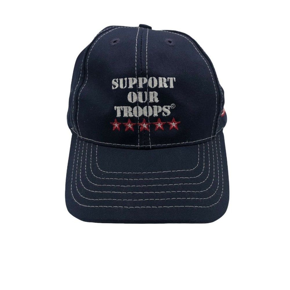 Goodyear Support Our Troops American Flag Give Back Navy Blue Hat